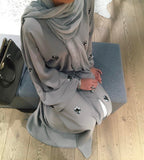 Lace Up Embroidered Beaded Cardigan Robe