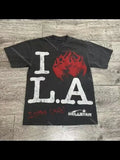 Kd Is Little Devil Graffiti Hip-Hop Printed Street Short-Sleeved T-Shirt Men And Women Retro Loose In Summer-Outfit