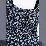 Summer Blended Flower Printed Dress 3602735-Outfit