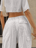 Drawstring Y2K Baggy Cargo Pants-Outfit