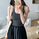Spice Girl Threaded Vest Suspenders Slim 2023 Summer New Style Designer Suit With A Bottomed Top-Outfit