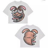T-Shirt Hip-Hop Fun Cartoon Pattern Printing Oversized T-Shirt Original Gothic Cotton Short Sleeves-Outfit