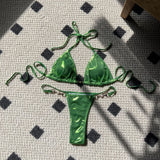 2024 New Sexy Bright Pearl T-Dip Bikini Swimsuit