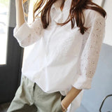 Plus Size Work Hollow out 9/10 Sleeves