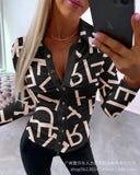 Women's Ruffle Button Shirt-ODS4431 Collection-Outfit