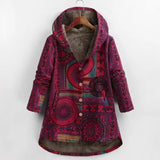 Fongt 2025 Autumn And Winter Warm Plush Bulbla Chain Pocket Hooded Loose Coat Woman