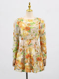 Fongt Temperament Dress Women 2025 Summer New Famous Wind Wind Collar Embroidery Flower Design Sense Body