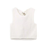 Fongt Women's Clothing 2025 Autumn New Street Fashion Vest Bow Sweater Vest