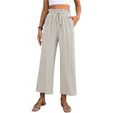 Color Loose Cotton Linen High Waist