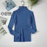 Fongt Sweater Woman With Bottom Shirt Autumn And Winter New Long Sleeves To Keep Warm Body Solid Color Knitted