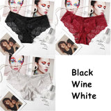 Sexy Lace Panties Solid Soft Breathable Briefs Seamless Women Underwear Ladies Panty Transparent Tempting Low-Rise