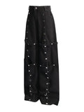 Small Street Style Trousers 2025 New Detachable Multi-Buckle Design Sense Irregular High-Rise
