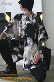 Punk Women's shirt Gothic Black Blouse Top New Women Tie Dye Korean Oversize blouses & shirts Loose Casual Clothes