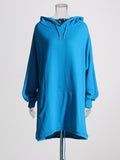 Fongt Hoodie Women's 2025 New Comfortable Leisure Commute Loose Netty Long Hooded Jacket In Solid