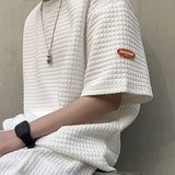Summer Cargo Shorts Set Two Piece Loose Tracksuit Short Sleeve Tee Oversized T-shirts Men's Sets Male Chic Casual