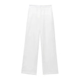 New Women's Double-Breasted Suit Jacket Straight Trousers 8194394 8003394-Outfit