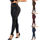 Summer Solid Color Lace Stitching Hip