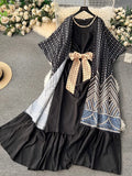 Dresses, Female Designers, Printed Shawl Jackets, Sleeveless Heart Dresses, Temperamental Dresses.-Outfit