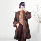 Fongt Spring Three House Folding Loose Pure Color Top Loose Folding Top Loose Folding Top Sense