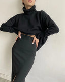 Turtle Neck Cashmere Winter Sweater Women 2021 Elegant Thick Warm Female Knitted Pullover Loose Basic Knitwear