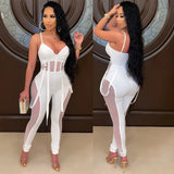 Autumn Mesh Sexy Suspender Trousers