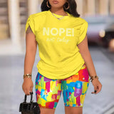 Fongt Summer New Women's Temperament Digital Printing Round-Neck Short-Sleeved