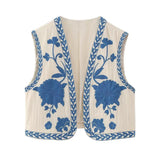 Summer Women's Wear Urban Leisure Vest Embroidered Cardigan 6895028-Outfit
