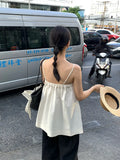 Fongt Xixi 2025 Spring And Summer New Slim Temperament Designed Solid Color Slender Suspension Slings Small Vests Women's 89273