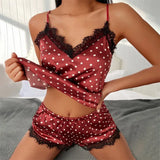 Satin Lace Trim Pajama