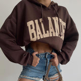 Contrast Vintage Logo Graphic Pullover Hoodie-Outfit