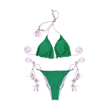 Swimsuit Girl Bikini Split Sexy Triangle Double-Sided Bump Beach Bikini Swimsuit