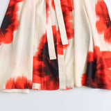 Spring Shirt-Printed Short-Sleeved Belt Dress 2573086-Outfit