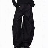 Fongt Street Black And Gray Fashion Gradient Jeans Men And Women Retro Niche Design Sense Waist-Side Flared Trousers