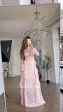 Fongt Women's Dress 2025 New Lace Horn Sleeves Fashion French Temperament Dress