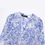 New Spring Style With Belt Laminated Decorative Print Dress 2298077-Outfit