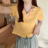 Fongt Short-Sleeved Ice Silk Knitted Cardigan Women's Summer Thin 2023 New French Gentle Style Short T-Shirt