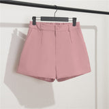 Fongt Shorts Women's Black Summer Thin 2025 New Loose High-Waist A Word Casual Broad-Legged Orange Trousers