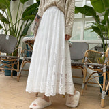 Fairy Lace Maxi Skirt-Outfit