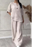 Fongt New Women's Fashion Pure Color Cotton Slack Suit Pants