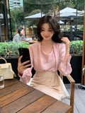 Fongt Not To Return] Xiu Xixi 13 Lines Of Spring Commuting Shirt Women Long Sleeve Top 89243