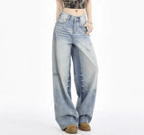 Vintage Blue Wash Baggy Boyfriend Jeans-Outfit