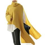 Fongt Autumn And Winter New Women's Long Sleeve Turtleneck Sweater Knit Jumper Loose