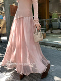 Fongt Xixi 2025 Autumn New White Standard Temperament 100 Folds High Waist Half-Dressed Dress Dress Woman 85231