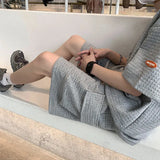Summer Cargo Shorts Set Two Piece Loose Tracksuit Short Sleeve Tee Oversized T-shirts Men's Sets Male Chic Casual