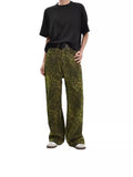 Hot Style Leopard Print Retro Jeans Woman-Outfit