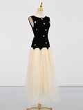 Fongt Design Dress Women 2025 Summer New Elegant Wind Nail Design Feel Sleeveless Body