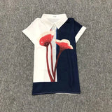 Summer New Floral Short Sleeve Vintage Blouse Turn Down Collar Shirt Blusas Feminino Ladies Blouses Womens