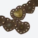 Ethnic Heart Suede Waist