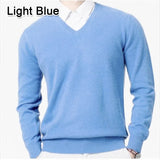 Men's Autumn Winter Cashmere Sweaters Casual Jersey Robe Hombre Homme Hiver Pullover Classic V-Neck O-Neck Knitted Jumper