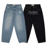 Street Pants Baggy Casual Jeans Men's Retro Hip-Hop Trend Is High-Outfit